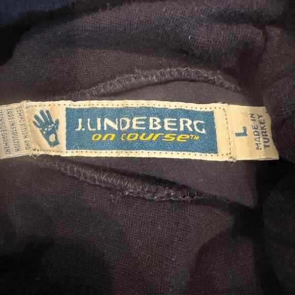 J. Lindeberg On Course Vintage Turtleneck Navy Blue Men's Size Large - Picture 4 of 10